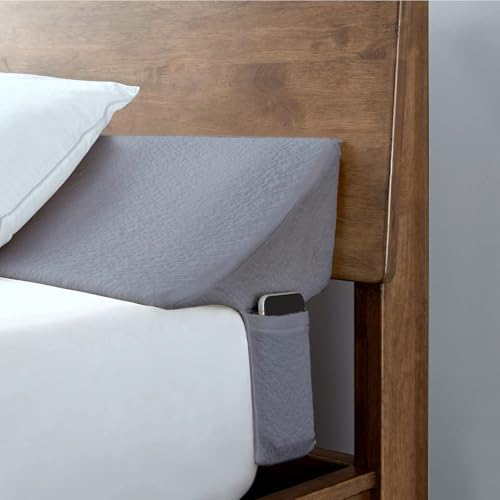 SLIGUY Full Size Bed Wedge Pillow Headboard Pillow Mattress Wedge Bed Gap Filler Fill The Gap (0-7") Between Your Headboard and Mattress for Sleeping Backrest Pillow（Grey 54"x10"x6"