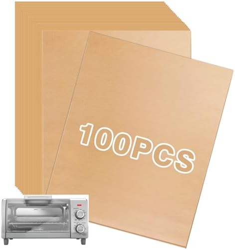 Air Fryer Paper Liners Disposable Compatible with BLACK+DECKER 4-Slice Crisp 'N Bake Air Fry Toaster Oven, 100PCS