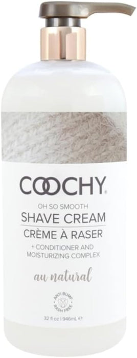 Coochy Intimate Shaving Cream | Shave Conditioner & Moisturizer for Face & Body | Ideal for Sensitive Skin Care, Anti-Bump | Au Natural,32 oz