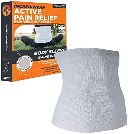Incrediwear Body Sleeve – Back Support Sleeve for Lower Back Pain Relief and Lumbar Support, Helps with Inflammation & Swelling, Supports Recovery from Injuries and Surgeries