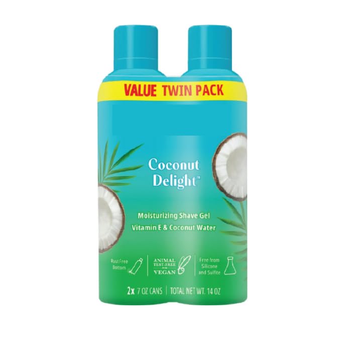 Skin~timate Coconut Delight Shave Gel for Women | Skin~timate Shaving Cream for Women, Womens Shaving Cream, Shave Cream, Shaving Foam, Womens Shave Gel, Pack of 2, 7oz each