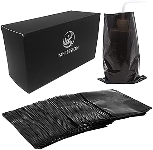 HHUK 250pcs Tattoo Wash Bottle Bags,6inX9in Black Thicken Odorless Disposable Squeeze Bottle Bags,for Tattoo Bottles Tattoo Supplies Tattoo Kits (Black)