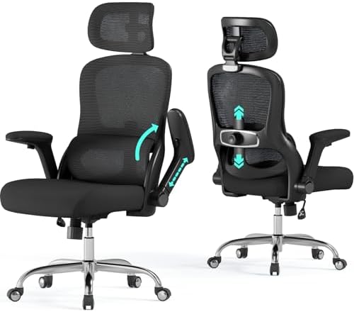 Ergonomic Office Chair: 400LBS Computer Desk Chair Comfy-Black Big and Tall Office Chair with Lumbar Support & Headrest-Gaming Chairs for Adults-Executive Office Rolling Chairs for Home Work