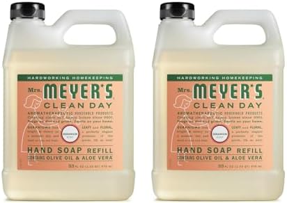 Liquid Hand Soap Refill Pouch with Geranium, 33 Fl Oz (Pack of 2)