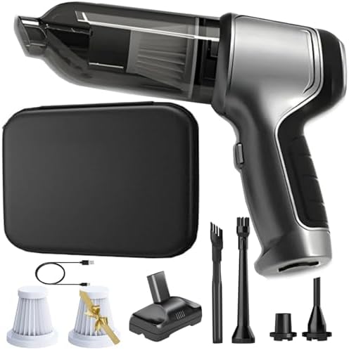 Airified Pro Car Vacuum V2 Handheld Vacuum, 4-in-1 Functionality, 2-Speed Brushless Motor, Cordless with Long Battery Life, Gray