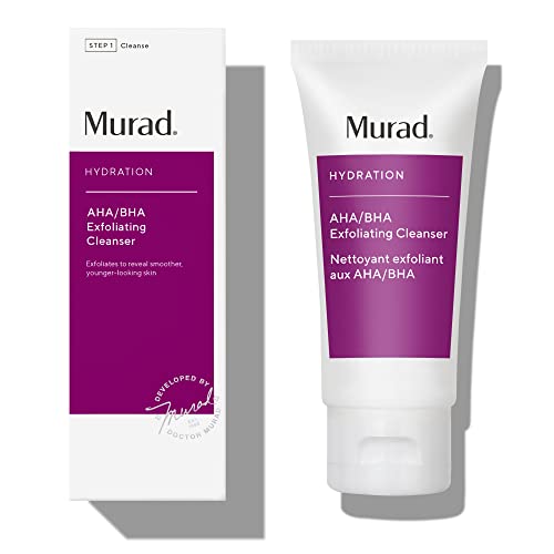 Murad AHA/BHA Exfoliating Cleanser - Triple-Action Cleansing Exfoliator with Salicylic, Lactic, & Glycolic Acids - Creamy Face Wash Removes Dull, Dry Skin for Smoother, Softer Skin