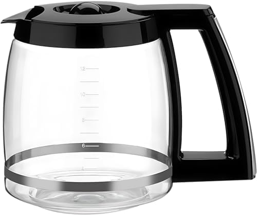12-Cup Glass Carafe Replacement for Cuisinart Coffee Maker Models DCC-1200, DCC-1100BK, DCC-2650, CHW-12, CHW-12P1, DGB-550BK, DGB-550BK1, DGB-625BC, DGB-700BC, and SS-12 | Part# DCC-1200PRC