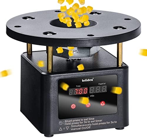 Automatic Chicken Feeder Timer, Briidea Poultry Feeder Motor and Timer Kit, Metal Spin Plate, Adjustable Mount, Ideal for Chickens, Ducks, Geese