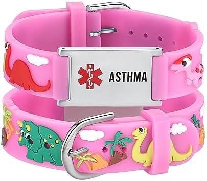 LinnaLove Medical Alert Bracelets Cartoon Emergency ID bracelets with Engraved