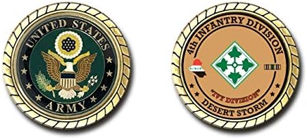 4th Infantry Division Desert Storm Challenge Coin - Officially Licensed