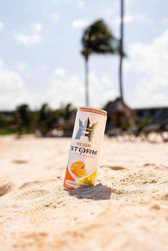 REIGN Storm, Valencia Orange, Fitness & Wellness Energy Drink, 12 Fl Oz (Pack of 12)