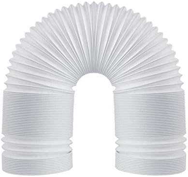 Air Conditioner Exhaust Vent Hose - 5" Diameter, 80" Length, Angooni Universal Counter-Clockwise Thread Air Vent Compatible with Honeywell, Whynter, Frigidaire, LG, Toshiba, Delonghi, JHS