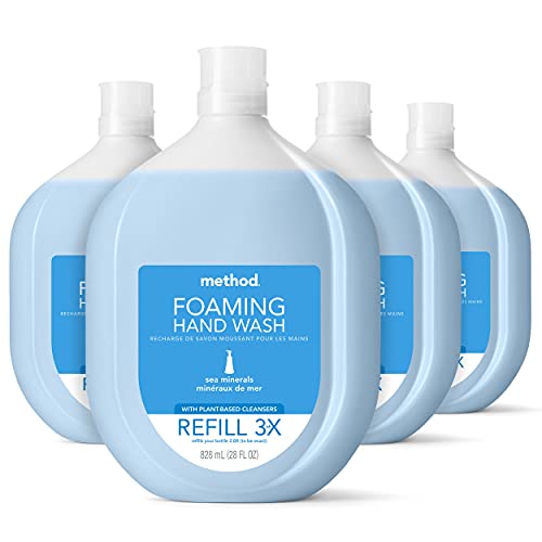 Method Foaming Hand Soap Refill, Sea Minerals, Recyclable Bottle, Biodegradable Formula, 28 fl oz & Foaming Hand Soap, Sweet Water, Biodegradable Formula, 10 fl oz
