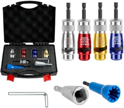 Wire Stripping and Twisting Tool Set Adjustable Cable Peeler Tool Aluminum Alloy Wire Twisting Connector 2.5/4/6/10 Square Hand Electric Drill Driven Scrap Electric Wire Peeler