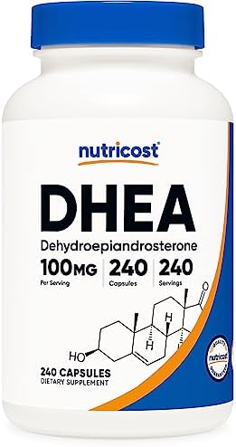 Nutricost DHEA 100mg, 240 Capsules - Gluten Free, Soy Free, Non-GMO, Supplement