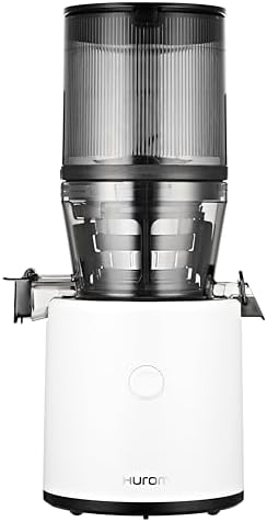Hurom H320N Cold Press Juicer Machine, Easy to Clean Masticating Slow Juicer, Coarse Strainers, Self-Feeding, Hands Free, Family Size, Quiet Motor, Easy Assembly (White)