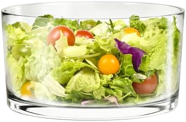 Glass Salad Bowl - Versatile 118oz Trifle and Fruit Bowl - Elegant & Long-Lasting for Serving Salads, Dessert
