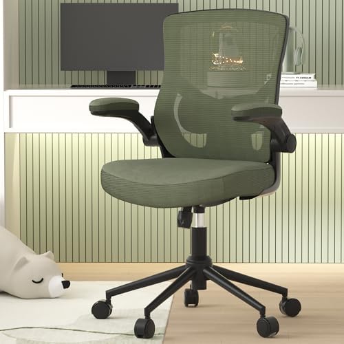 Office Chair, High Back Desk Chair Adjustable Height and Ergonomic Design Home Office Computer Chair Executive Lumbar Support Padded Flip-up Armrest Swivel Task Chair