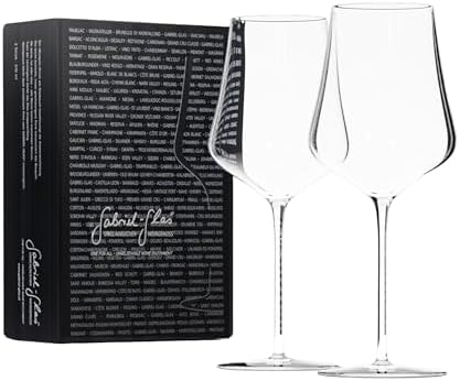 Gabriel-Glas StandArt Crystal Wine Glasses, Set of 2 with Gift Box - Premium, Universal Wine Glass for Red and White Wine - Dishwasher Safe, Lead-Free, 16 oz.