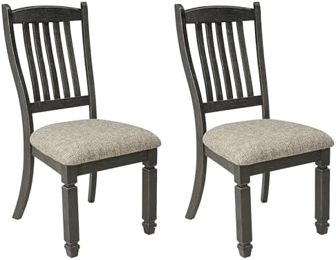 Signature Design by Ashley Tyler Creek 19.25" Dining Room Upholstered Chair, 2 Count, Antique Black