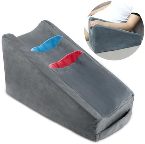 Arm Elevation Pillow Arm Wedge Pillows for Adults Arm Support Pillow with Pocket for Post Surgery Elbow Rest Pillow with Removable Pillow for Sleeping(Grey)