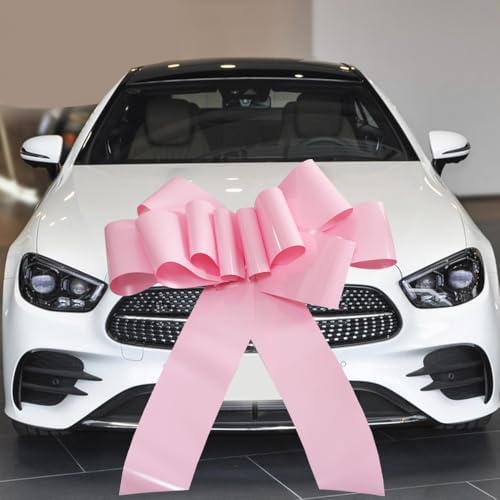 Giant Pink Car Bow, 30 inch, Large Gift Wrapping Bow for Gifts, Decorations, Christmas, New House, Car, Party, Festival