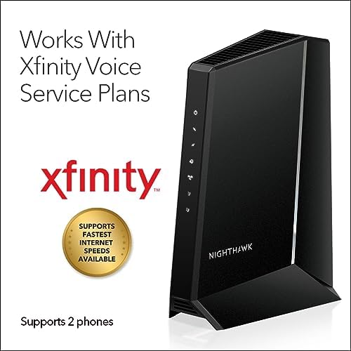 NETGEAR Nighthawk Multi-Gig Cable Modem for Xfinity Voice (CM2050V) – for Cable Plans up to 2.5Gbps - DOCSIS 3.1-2 Phone Lines