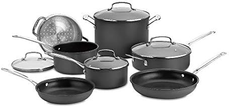 Cuisinart 11-Piece Cookware Set, Black, Chef's Classic Nonstick Hard Anodized, 66-11