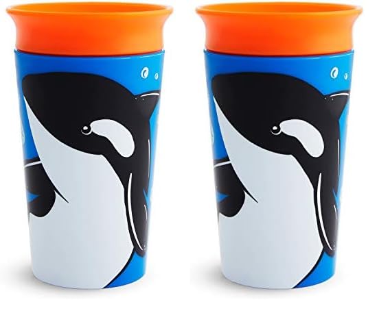 Munchkin® Miracle® 360 WildLove Sippy Cup, 9 Oz, Orca, 2 Pack
