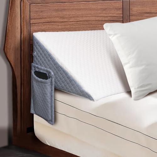 King Size Wedge Pillow for Headboard, Bed Gap Filler Pillow, Stop Pillow Falling Down, Triangle Bloster