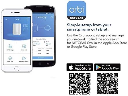NETGEAR Orbi RBS50 Satellite Home Mesh WiFi Tri-band AC3000 w/ Adapter (Renewed)
