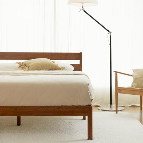 LIFEMENT Classic Wood Platform Bed Frame with Headboard, Essential, Noise Free, Under Bed Storage, No Box Spring Needed, Easy Assembly (Cherry, Queen (U.S. Standard))