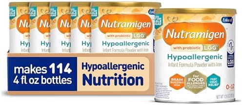 Enfamil Nutramigen Baby Formula, Hypoallergenic and Lactose Free Formula with Enflora LGG, Fast Relief from Severe Crying and Colic, Powder Can, 12.6 Oz (6 Count)