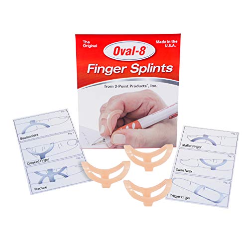 Oval-8 Finger Splints, Support and Protection for Arthritis, Trigger Finger or Thumb, and Other Finger Conditions, 3-Pack, Size 11