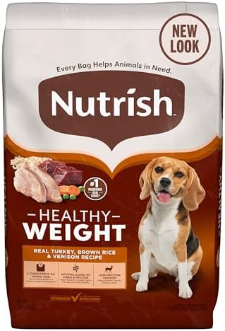 Nutrish Healthy Weight Real Turkey, Brown Rice & Venison Recipe Dry Dog Food, 13 lb. Bag, Packaging May Vary (Rachael Ray)