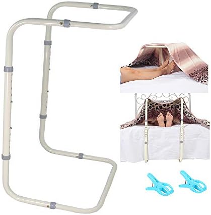 Zelen Blanket Lifter for Feet Lift Bar Sheet Riser Foot Tent Blanket Support Holder 26-34'' Adjustable Bed Cradle Assistance Device Hospital Bed Rail Accessories Leg Knee Ankle Post Surgery Recovery
