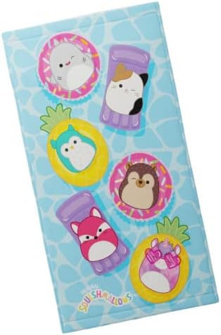 Franco Squishmallows Super Soft Cotton Bath/Pool/Beach Towel, 58 in x 28 in