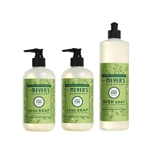 MRS. MEYER'S CLEAN DAY Variety, 2 Mrs. Meyer's Liquid Hand Soap 12.5 OZ, 1 Mrs. Meyer's Liquid Dish Soap, 16 FL OZ, 1 CT (Iowa Pine)