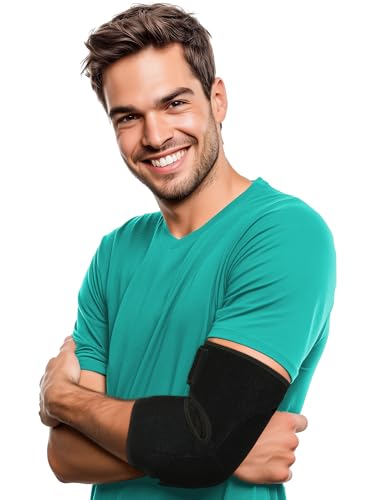 Soft Elbow Pad For Bursitis & Elbow Tendonitis Relief Wrap | Padded Compression Sleeve for Bursitis | Tendonitis Relief Wrap Pads | Tennis Elbows Brace for Women Men | Arm Cushion Brace | Large / XL
