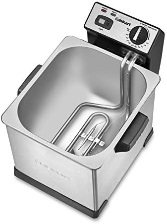 Cuisinart CDF-170 Deep Fryer, 3.4 quart, Stainless Steel (Renewed)