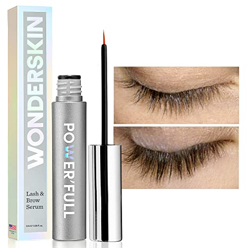 Wonderskin Lash and Brow Serum - Eyelash Growth and Eye Brow Enhancing Clear Serum For Longer Eye Lashes & Thicker Eyebrows