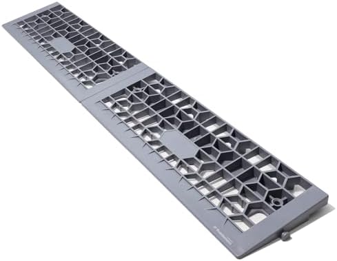 Ruedamann 1" Rise Modular Threshold Ramps for Doorways, 3000 Lbs Capacity Wheel Chair Ramp for Home Entrance, Portable Shower Ramp for Doorways, Steps, Power Wheelchairs, Scooters, 2 PCS