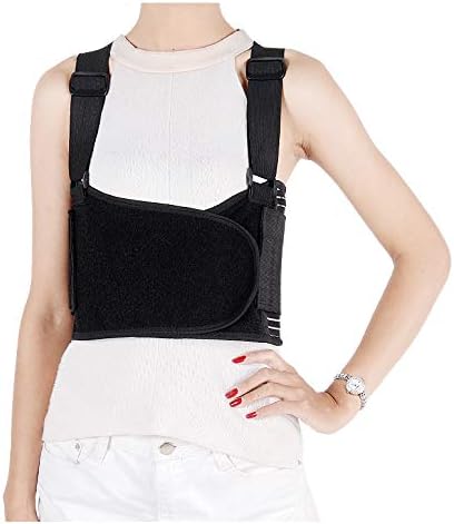 Solmyr Rib and Chest Support Brace, Broken Rib Brace, Breathable Rib Belt for Sore or Bruised Ribs Support, Sternum Injuries, Dislocated Ribs Protection, Pulled Muscle Pain (S/M)