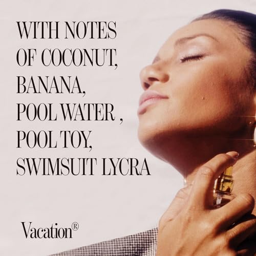 "VACATION" by Vacation Sunscreen Eau de Toilette, Beach Coconut Perfume for Women & Men, Scent of Sunscreen & Summer, Travel Size, 1 Fl. Oz.
