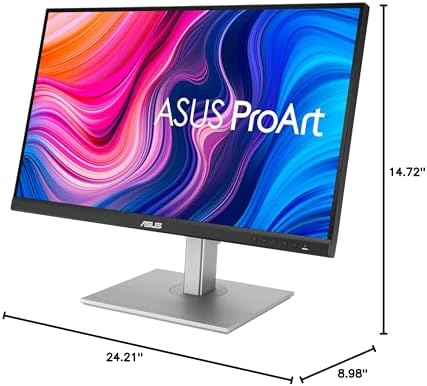 ASUS ProArt Display 27" Monitor - WQHD (2560 x 1440), IPS, 100% sRGB, 100% Rec. 709, ΔE < 2, Calman Verified, USB Hub, USB-C, Daisy-chaining, HDMI, Compatible With Laptop & Mac Monitor - PA278CV