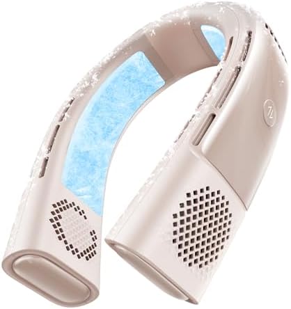 TORRAS COOLiFY 2S Neck Fan [2025 Upgraded], 28H Extended Battery Life, Neck Fans that Blow Cold Air, Neck Air Conditioner, Cooling Neck Fan for Work, Hiking, Travel. Gift for Women, Mom, Apricot