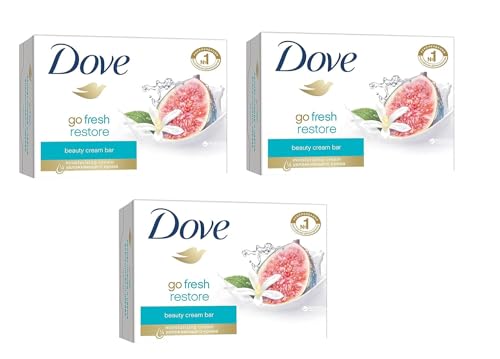 Dove Go Fresh Restore Beauty Cream Bar Soaps (135 Gms3 Bars) With Ayur Face Wash