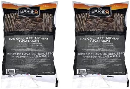 7 Lb. Bag of Natural Lava Rocks for Outdoor BBQ Cooking, Burner Grill, Fire Pit, Bonfires, Campfire, Indoor Fireplace, Fire Bowl, Lava Rocks for Gas Grill Charbroilers by FryOilSaver Co. (Pack of 2)