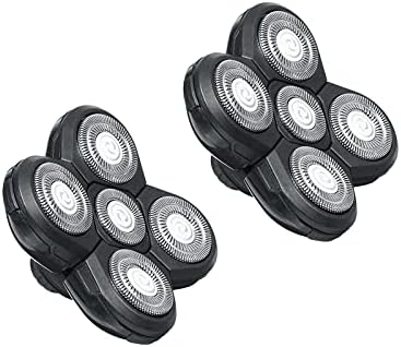 5 Head Shaver Heads, 2PCS Shaver Blade Heads Shaver Replacement for Electric Razor Shaving Bald Tool, Head and Face Electric Razor Shaver Head, Not Fit for Remington Razors and Skull Rotary Razors