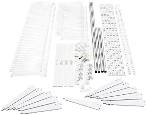 Rubbermaid Configurations Custom Closet Kit, 4-8 Ft. Adjustable Metal Wire Shelving, White Finish, Expandable Organization System, Hardware Included, for Home Closet/Pantry/Laundry/Mudroom